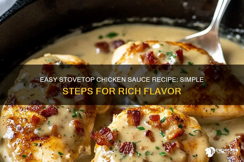 how to make sauce from chicken on stove