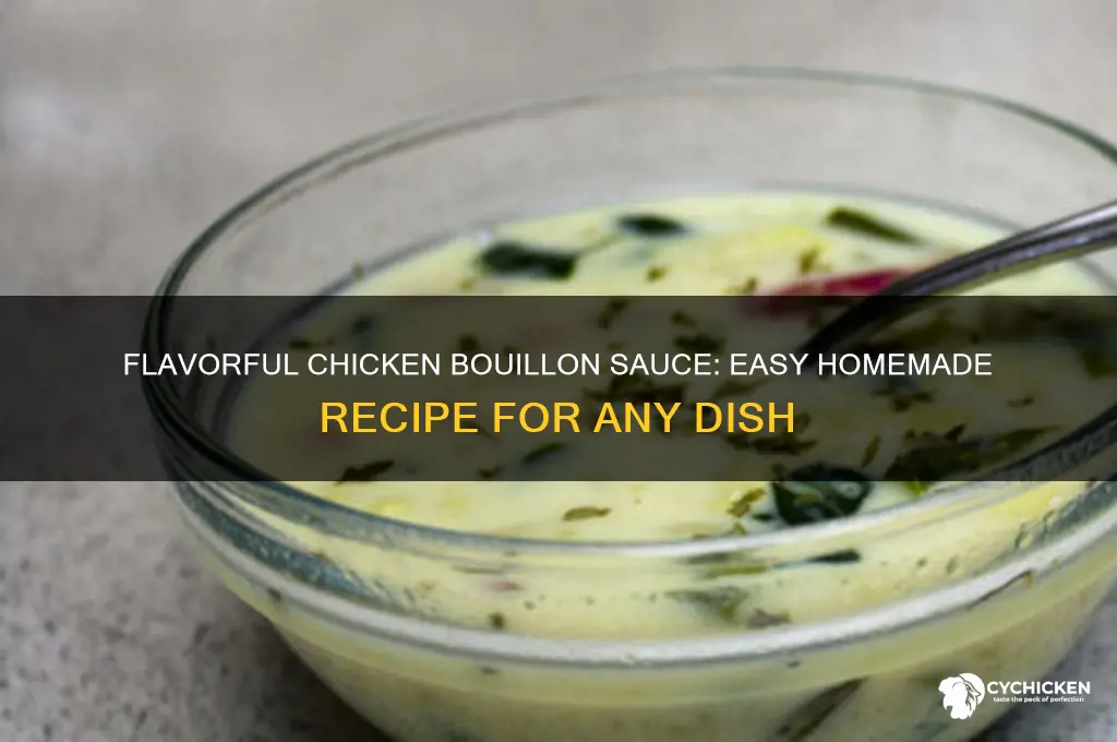 how to make sauce with chicken bouillon