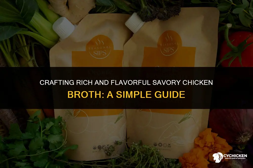 how to make savory chicken broth
