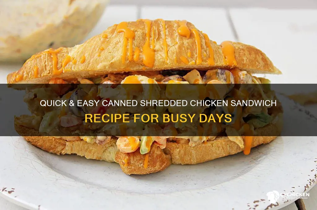 how to make shredded chicken sandwiches from a can