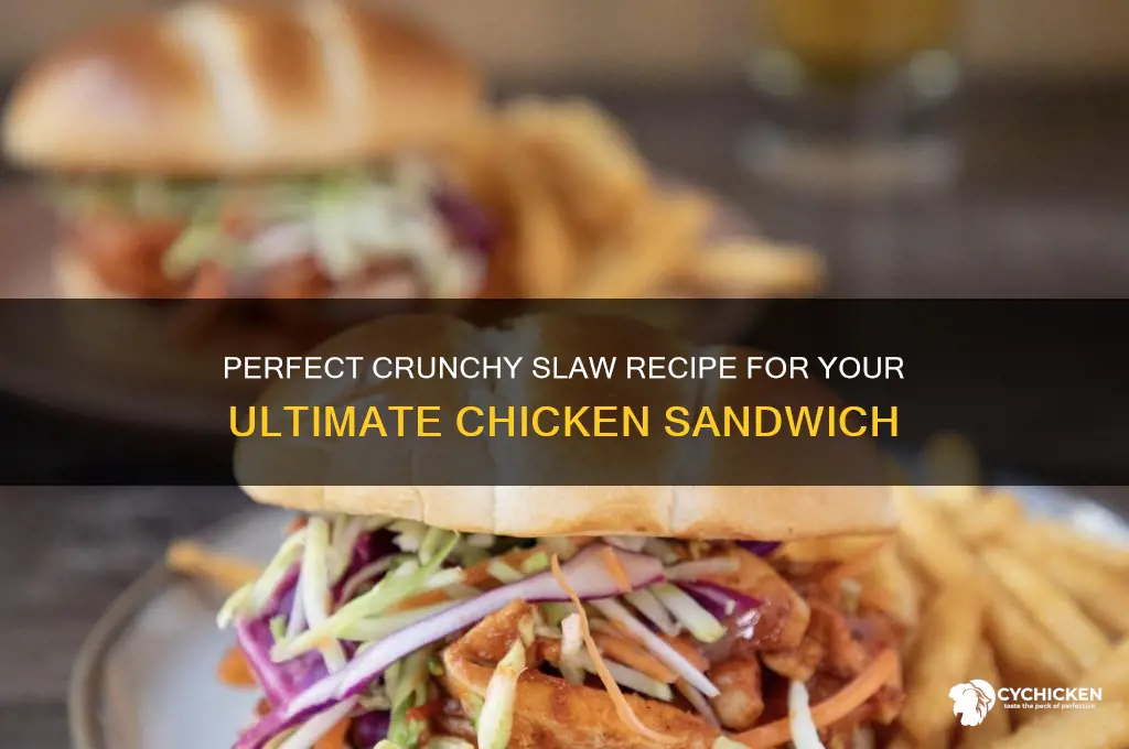 how to make slaw for chicken sandwich