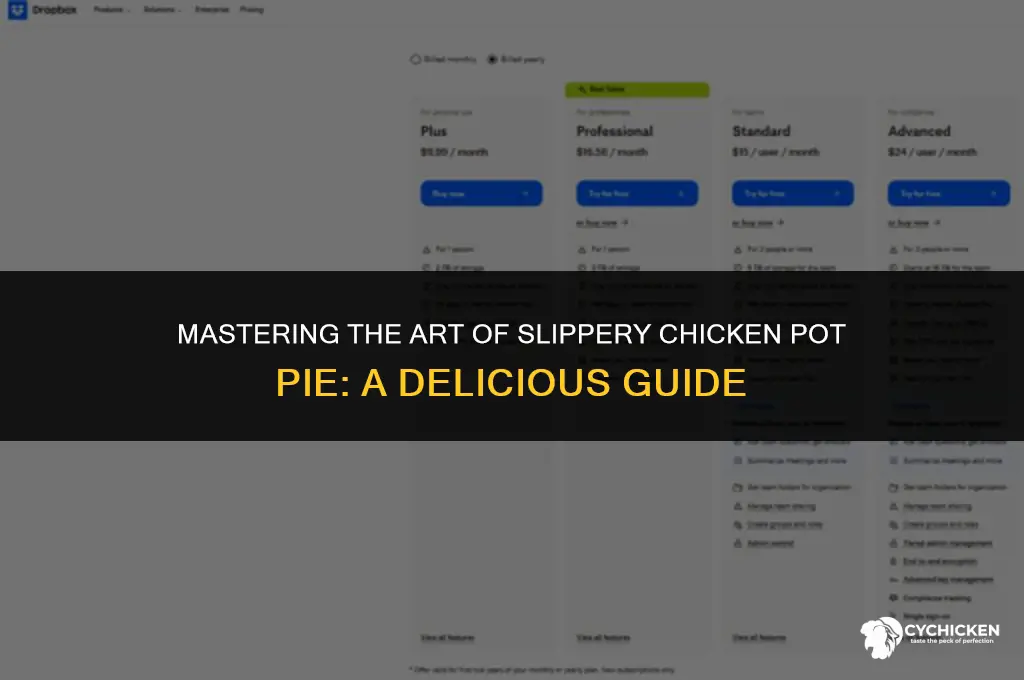 how to make slippery chicken pot pie