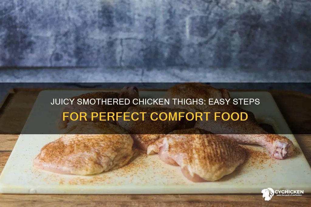 how to make smothered chicken thighs