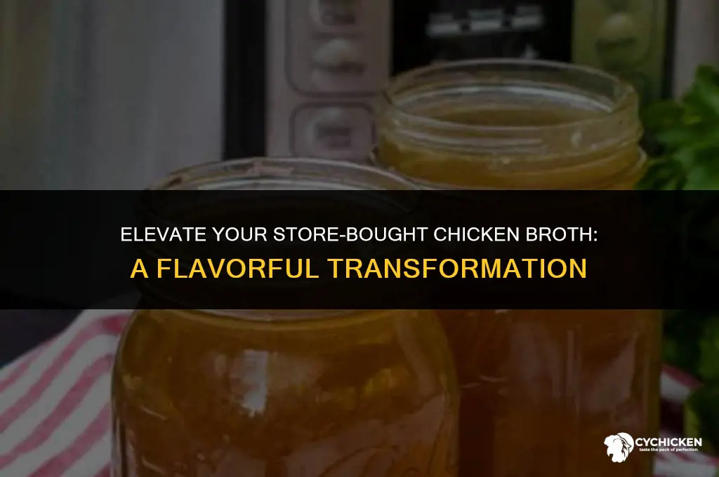 how to make store bough chicken broth tastey
