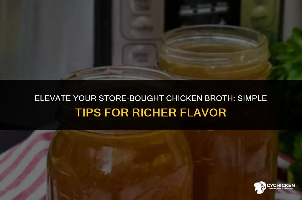 how to make store bought chicken broth taste better