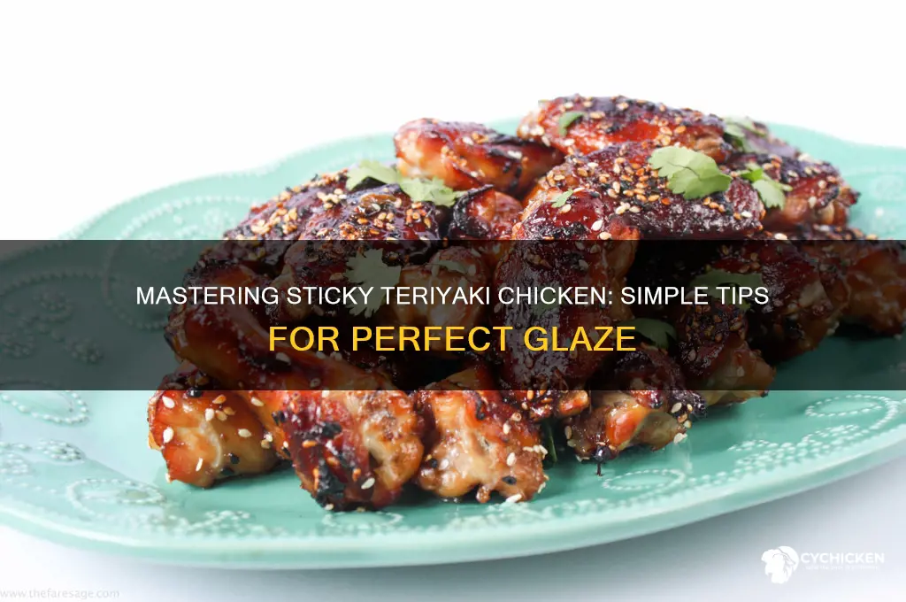 how to make teriyaki sauce stick to chicken