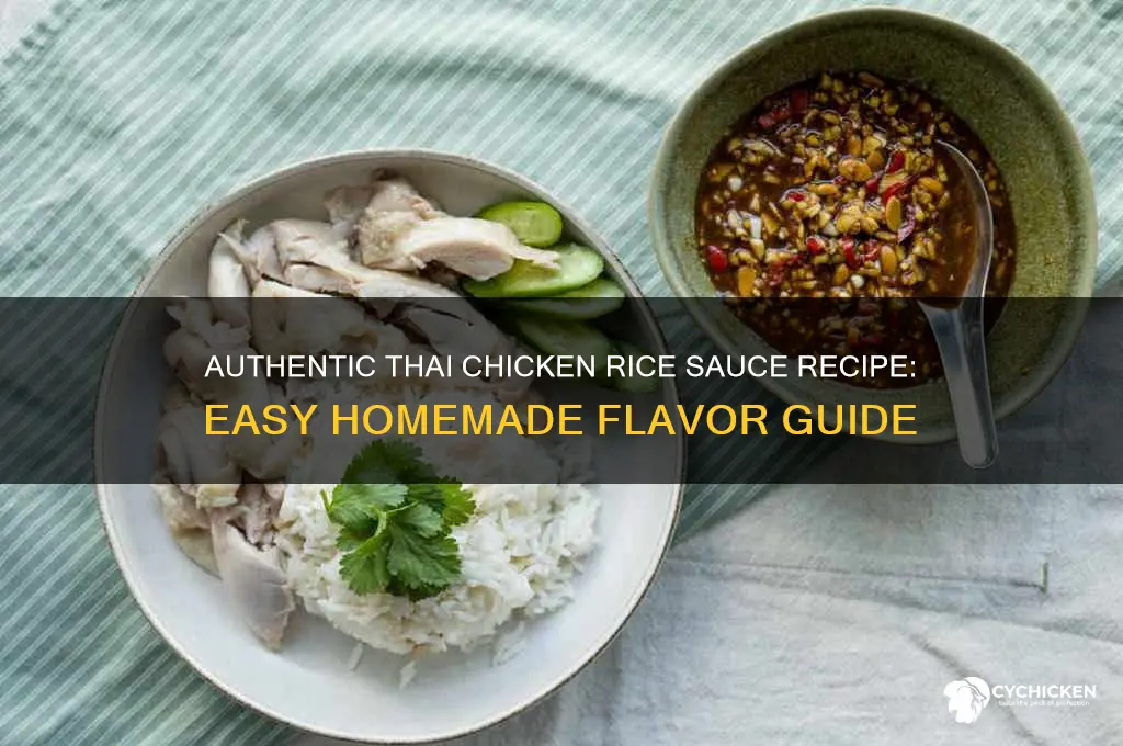 how to make thai chicken rice sauce