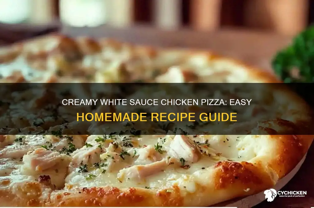 how to make white sauce chicken pizza