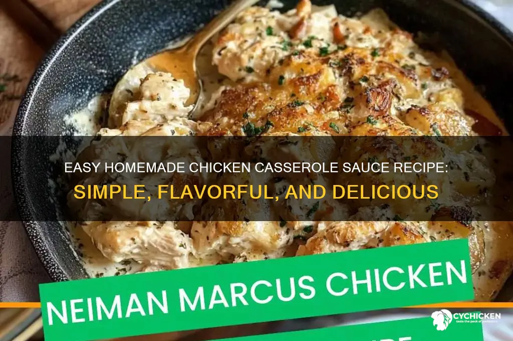 how to make your own chicken casserole sauce