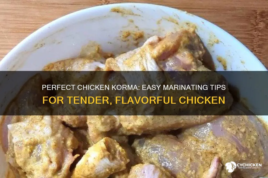 how to marinate chicken for chicken korma