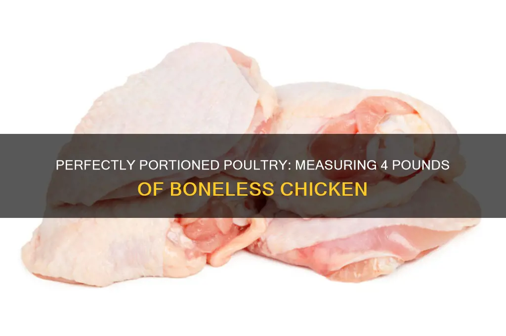 how to measure 4 punces ubed chicken