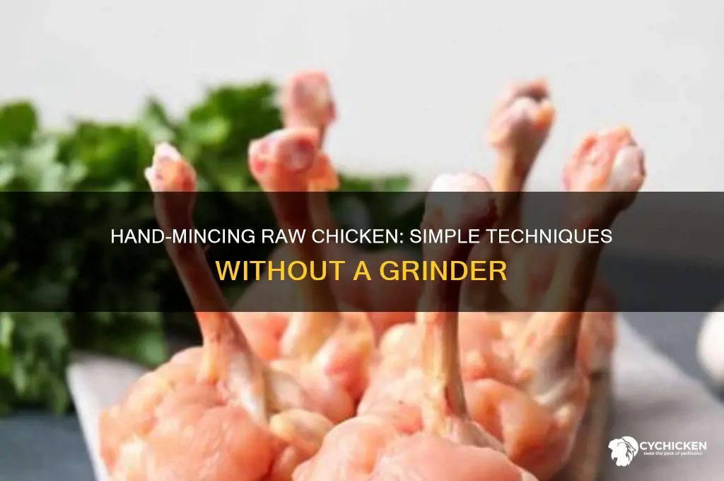 how to mince raw chicken without a grinder
