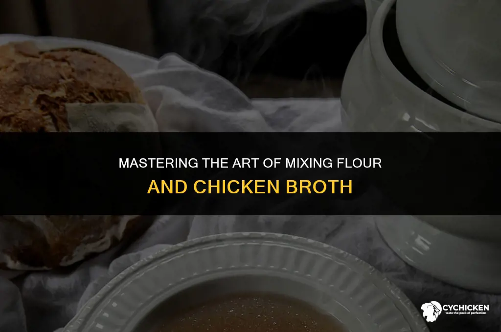 how to mix flour and chicken broth