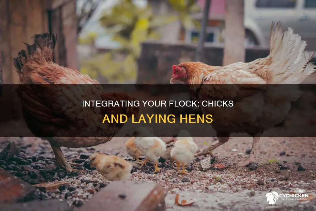 how to mix laying hen with 6 wk old chicks