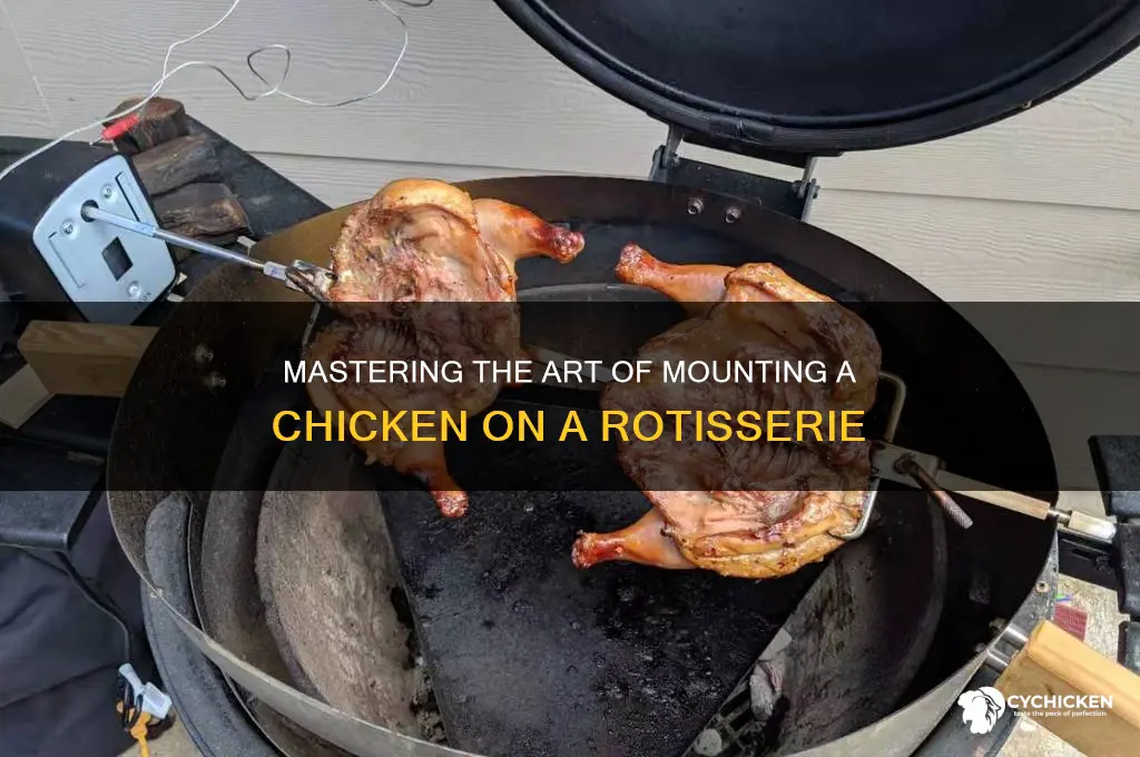 how to mount a chicken on rotissory