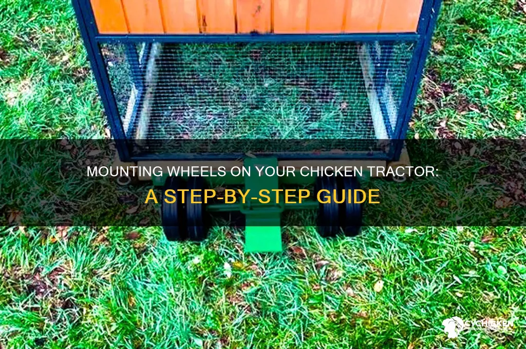 how to mount wheels on a chicken tractor