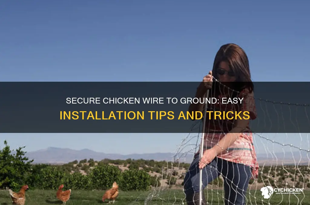 how to nail down chicken wire to ground