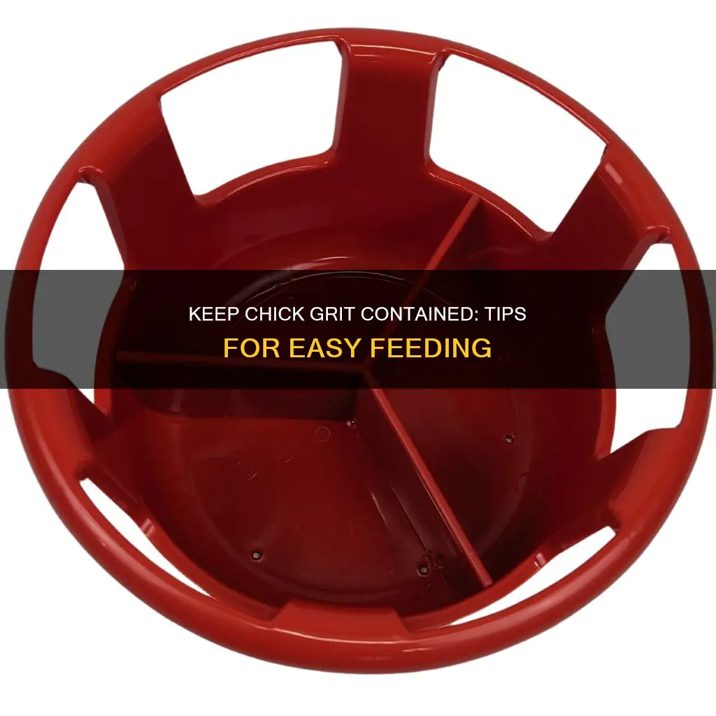 how to offer chick grit withoit them scatterung ir