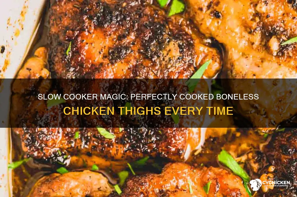 how to ook boneless chicken thighs in slow cooker