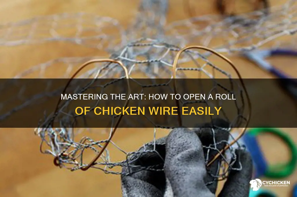 how to open roll of chicken wire