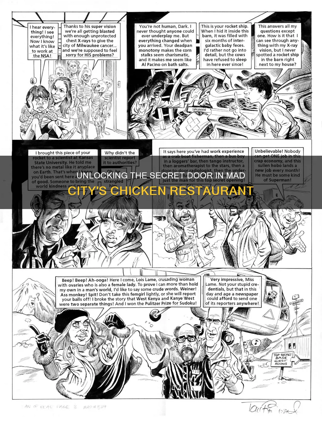 how to open secert door in chicken resteruant mad city