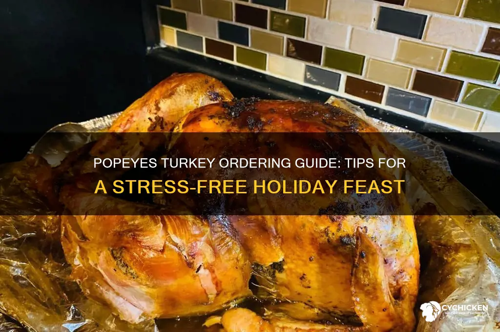 how to order a turkey from popeyes chicken