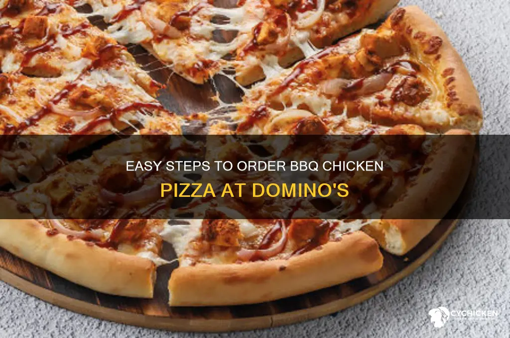 how to order bbq chicken pizza dominos