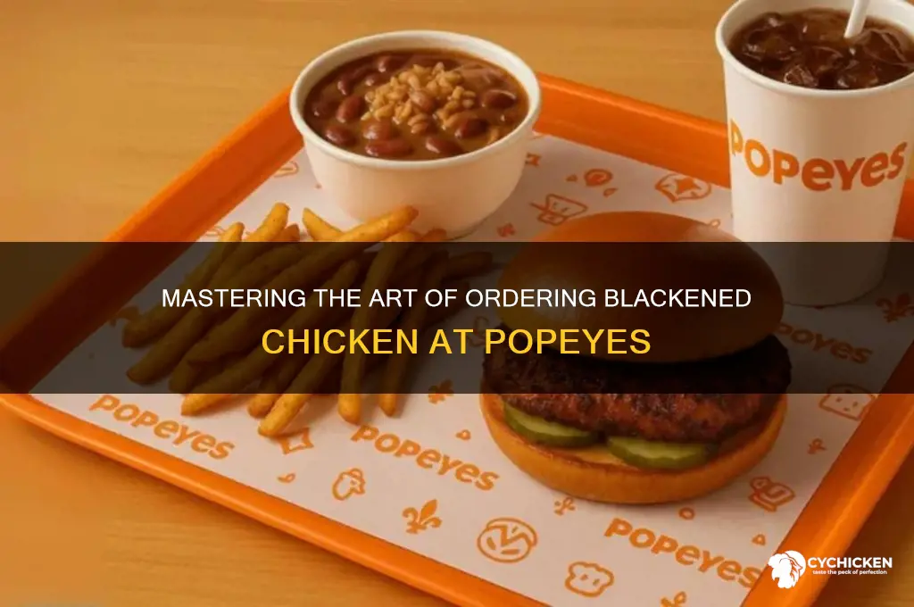 how to order blackened chicken at popeyes
