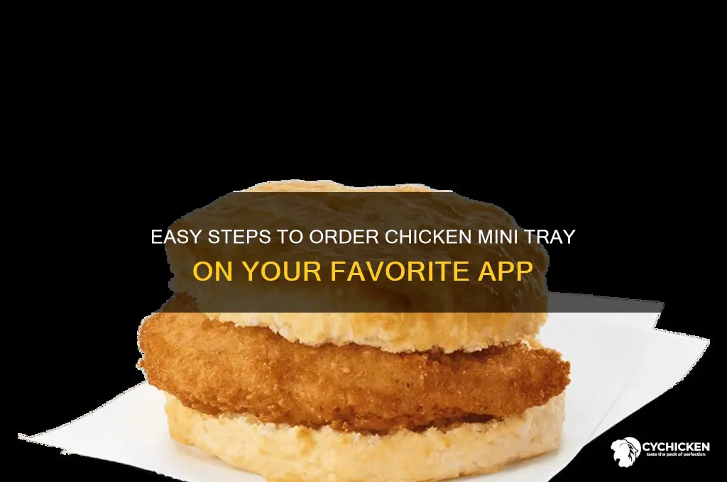 how to order chicken mini tray on app