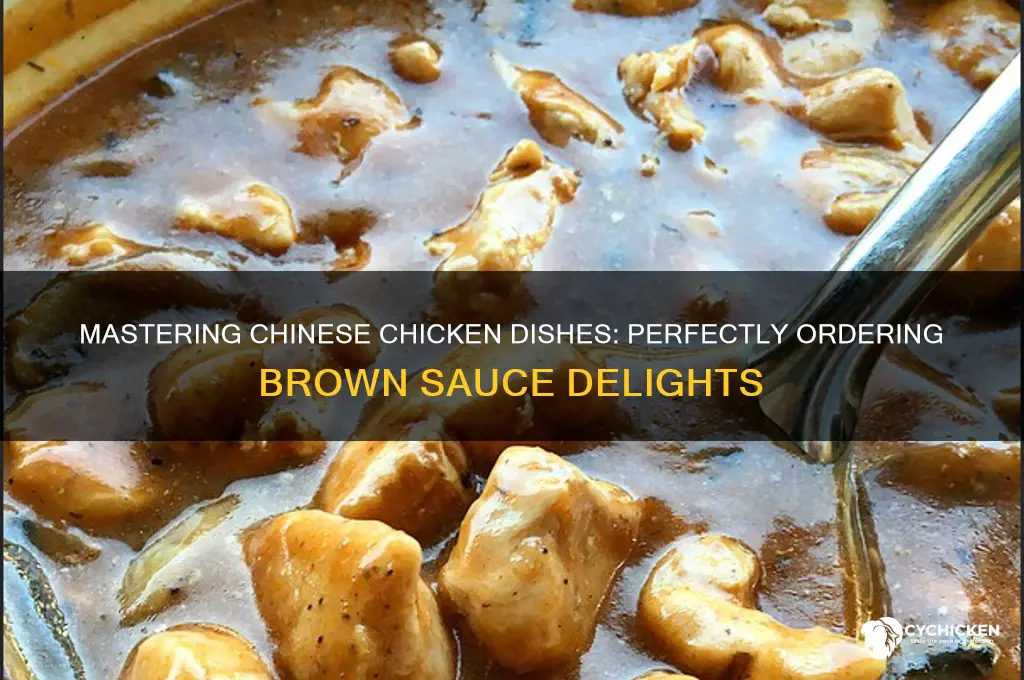 how to order chinese chicken dishes with a brown sauce