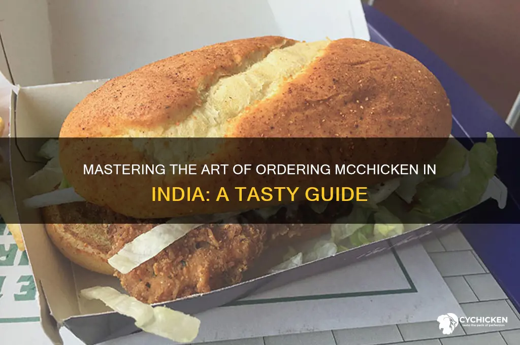 how to order mc chicken in india