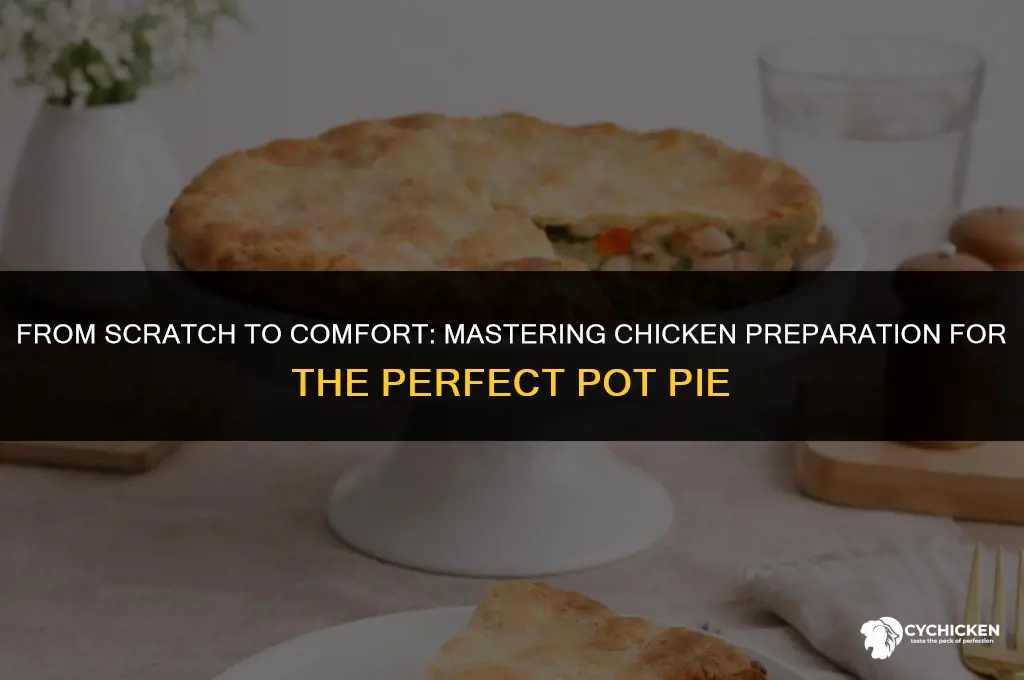 how to orepare chicken for chicken pot pie