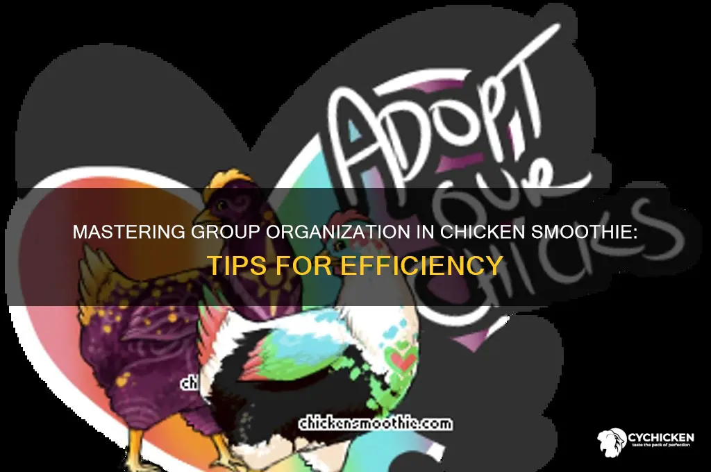 how to organize groups in chicken smoothie