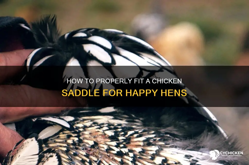 how to out on a chicken saddle