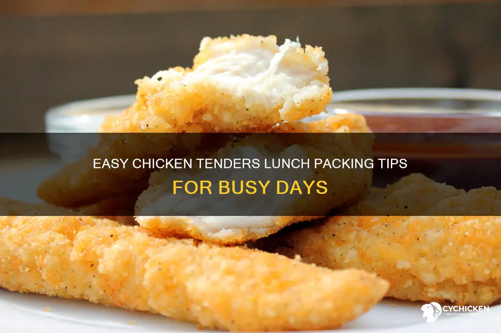how to pack chicken tenders for lunch
