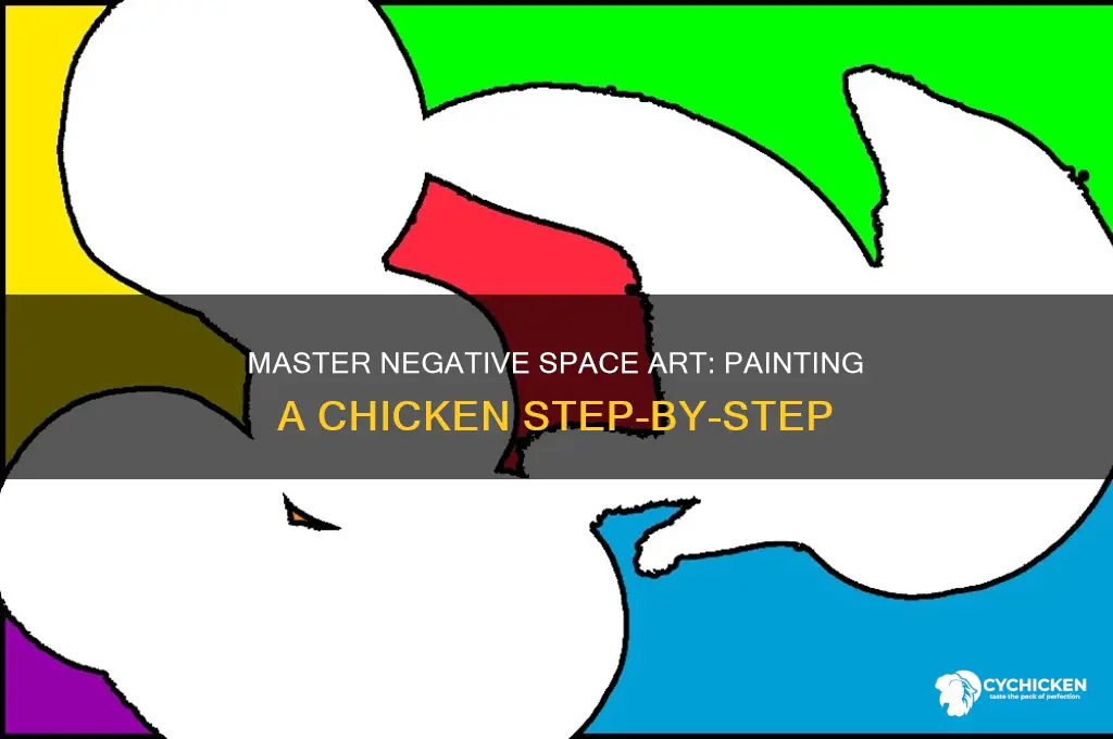 how to paint a negative space chicken