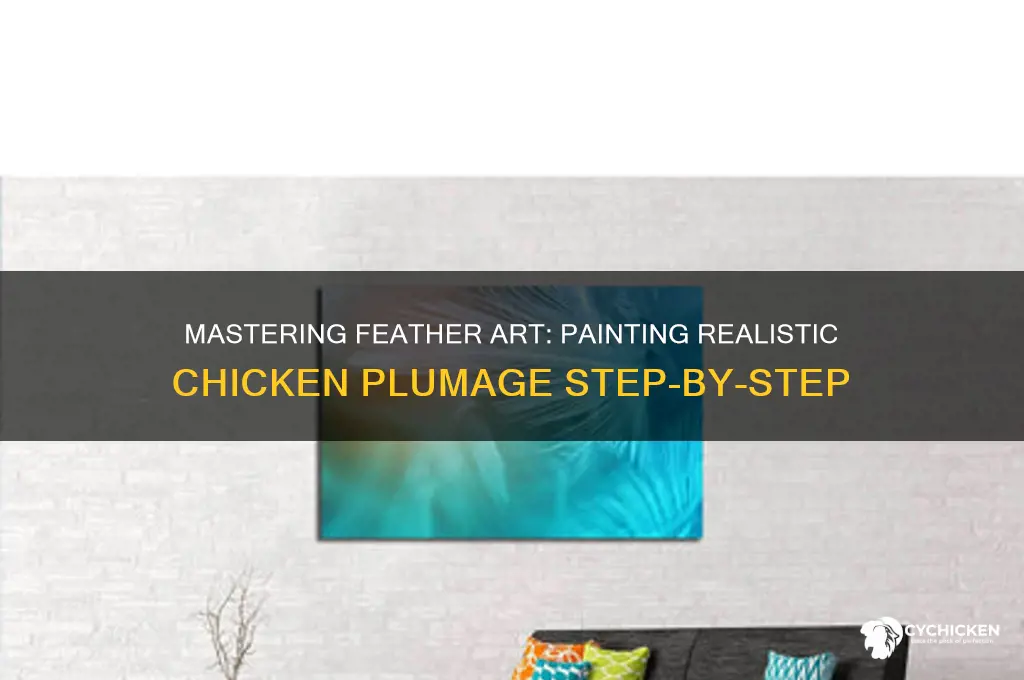 how to paint feathers on a chicken