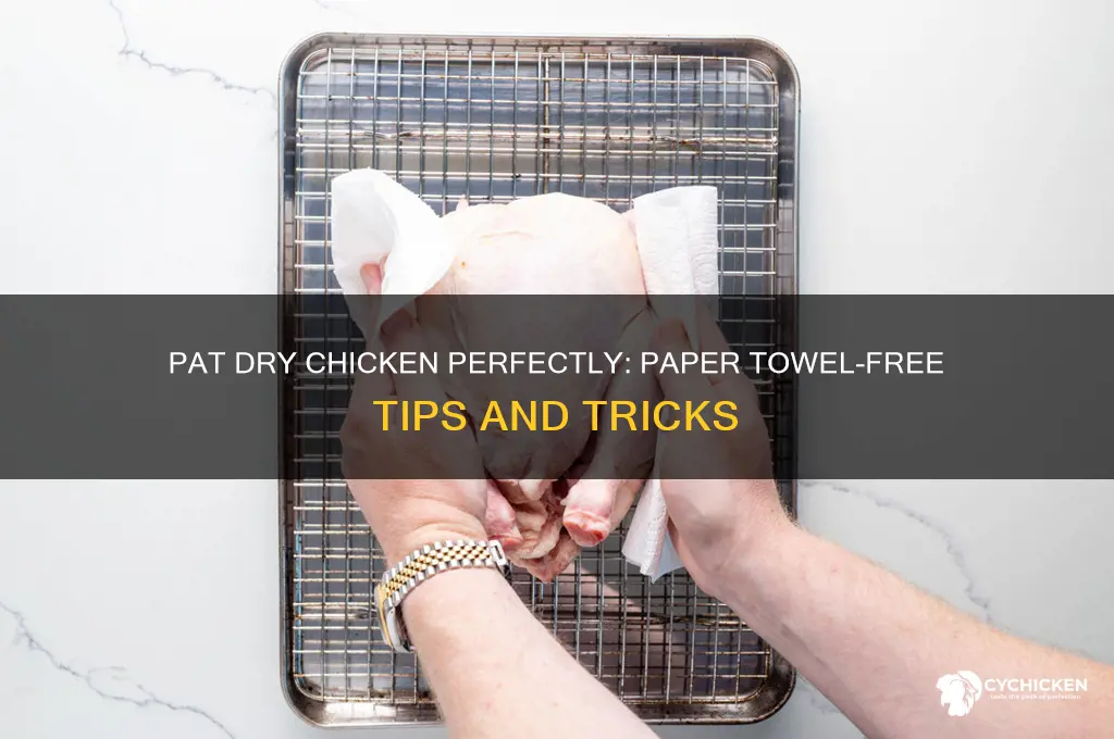 how to pat dry chicken without paper towels