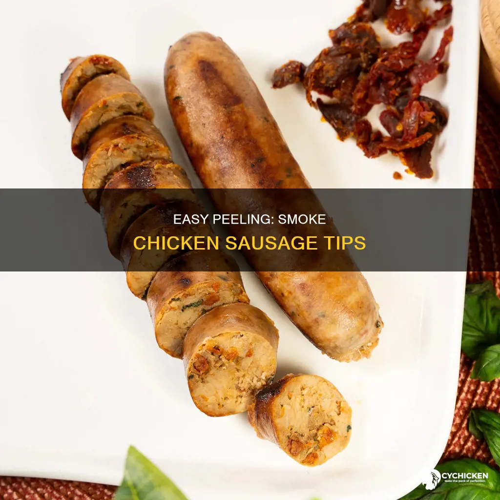 how to peel the covering off smoke chicken sausage