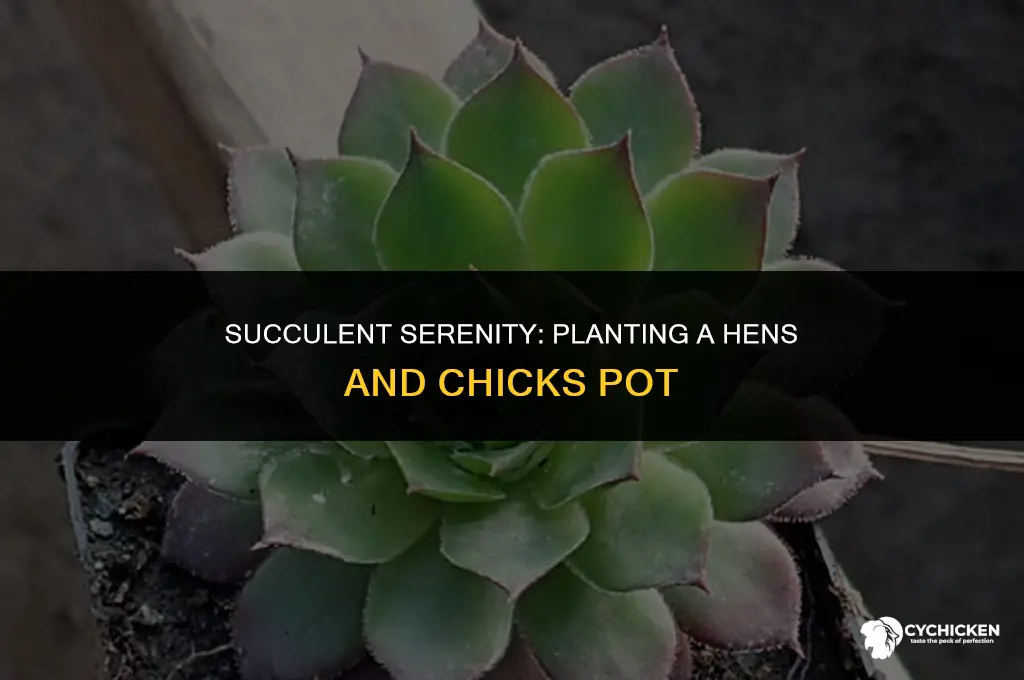 how to plant a hens and chicks pot