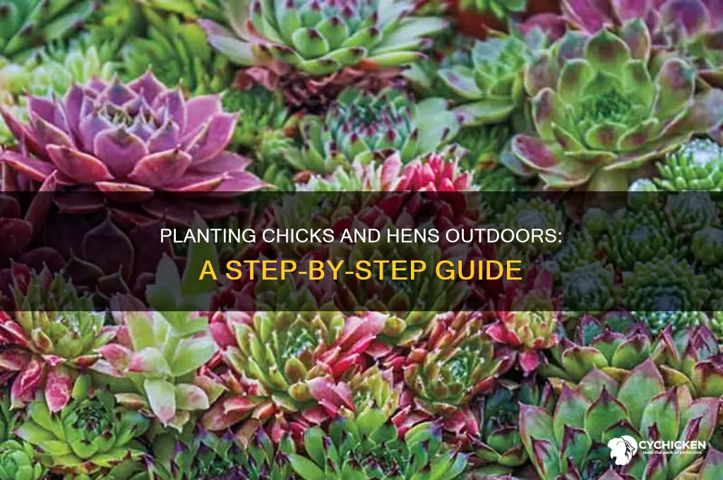 how to plant chicks and hens outside