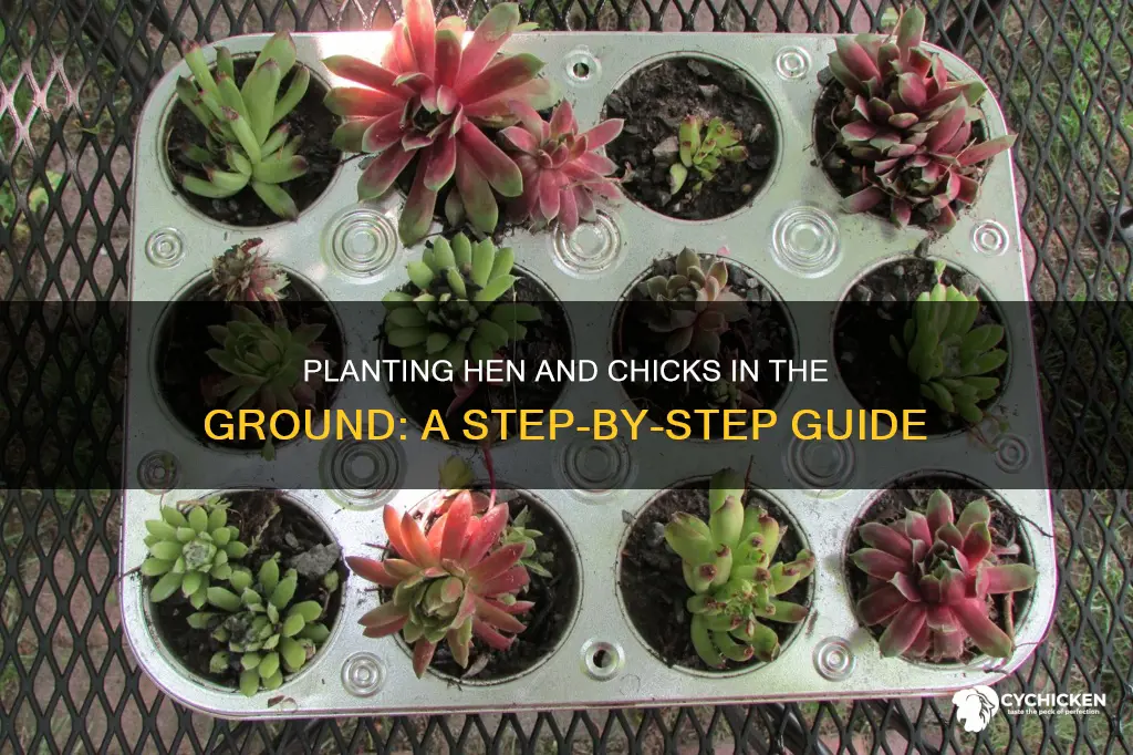 how to plant hen and chick plants in ground