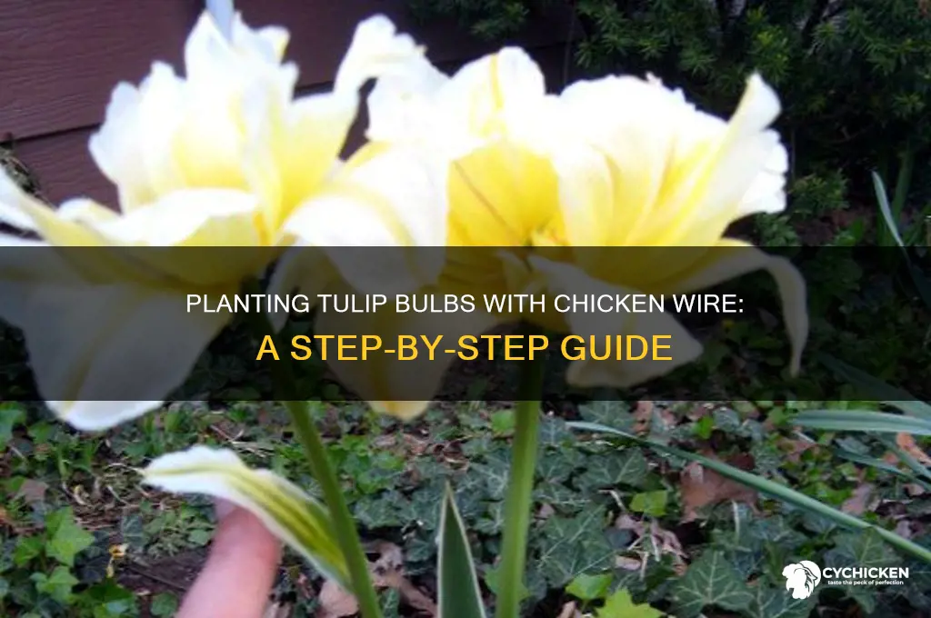 how to plant tulip bulbs with chicken wire