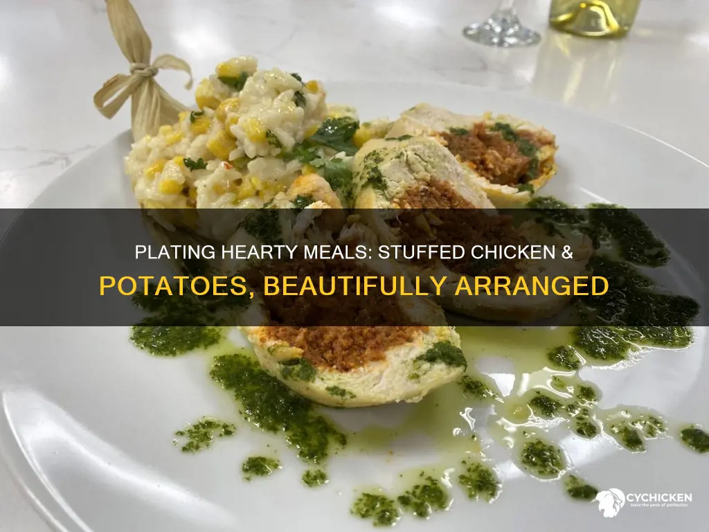 how to plate food beautifully stuffed chicken and potatoes