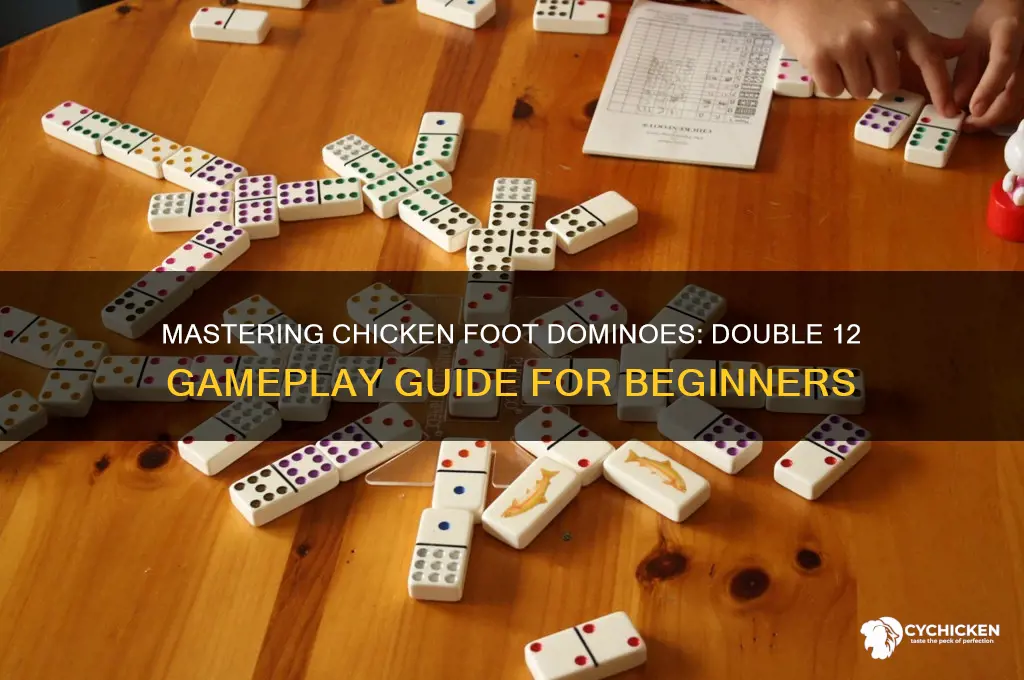 how to play chicken foot dominoes double 12