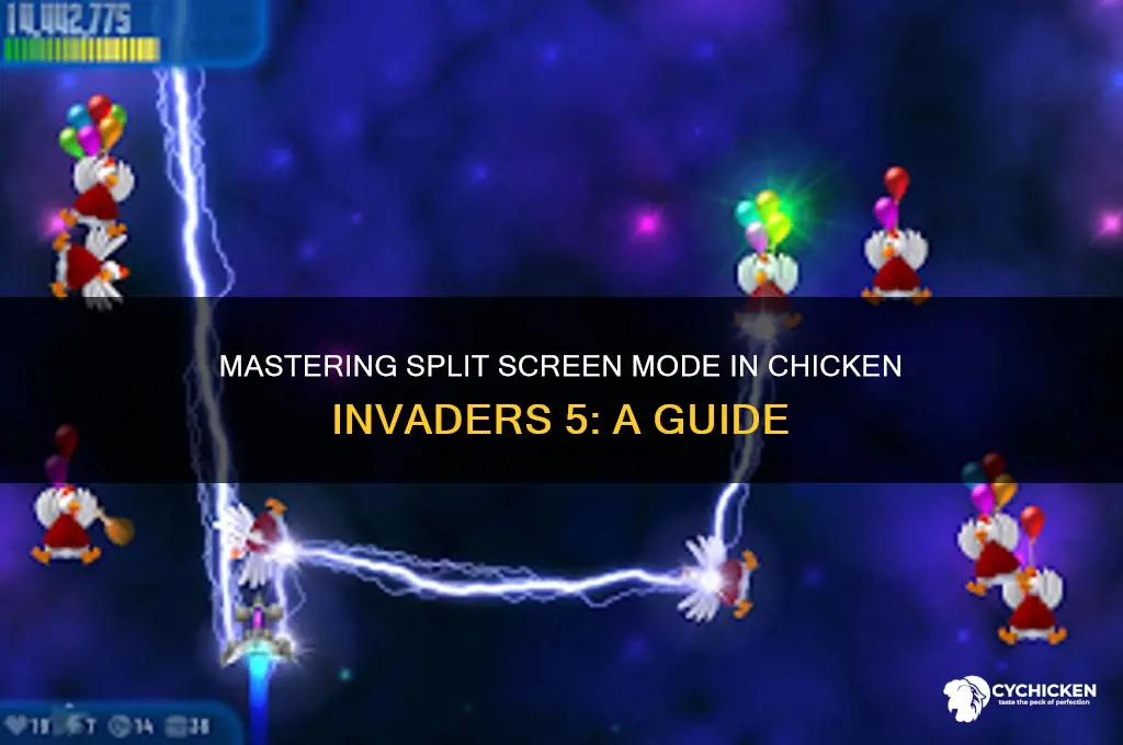 how to play split screen chicken invaders 5