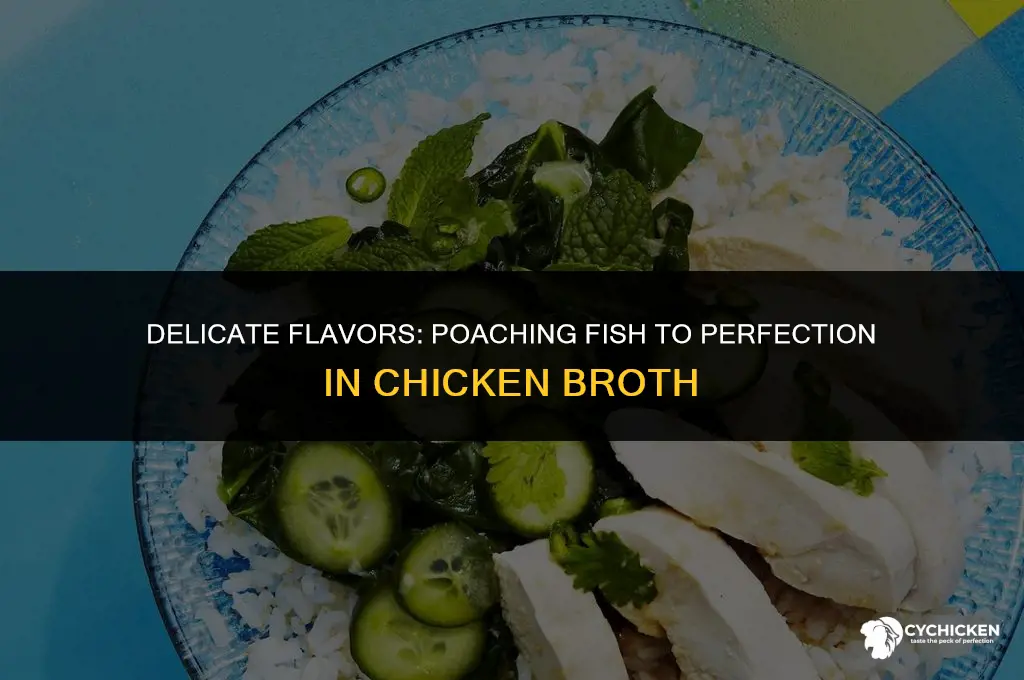 how to poach fish in chicken broth