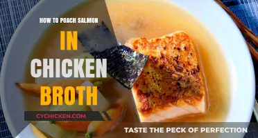 Delicate Poached Salmon in Rich Chicken Broth: A Simple Gourmet Delight