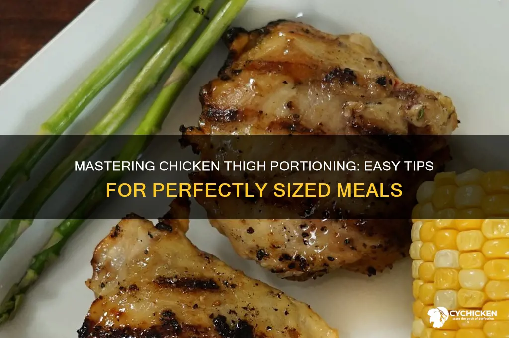 how to portion chicken thighs