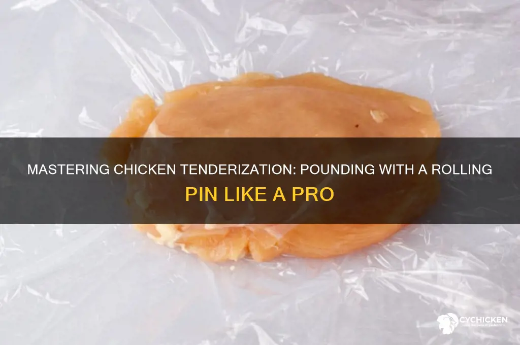 how to pound chicken with a rolling pin